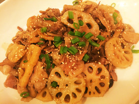 常備菜★豚肉とレンコンの甘辛炒め
